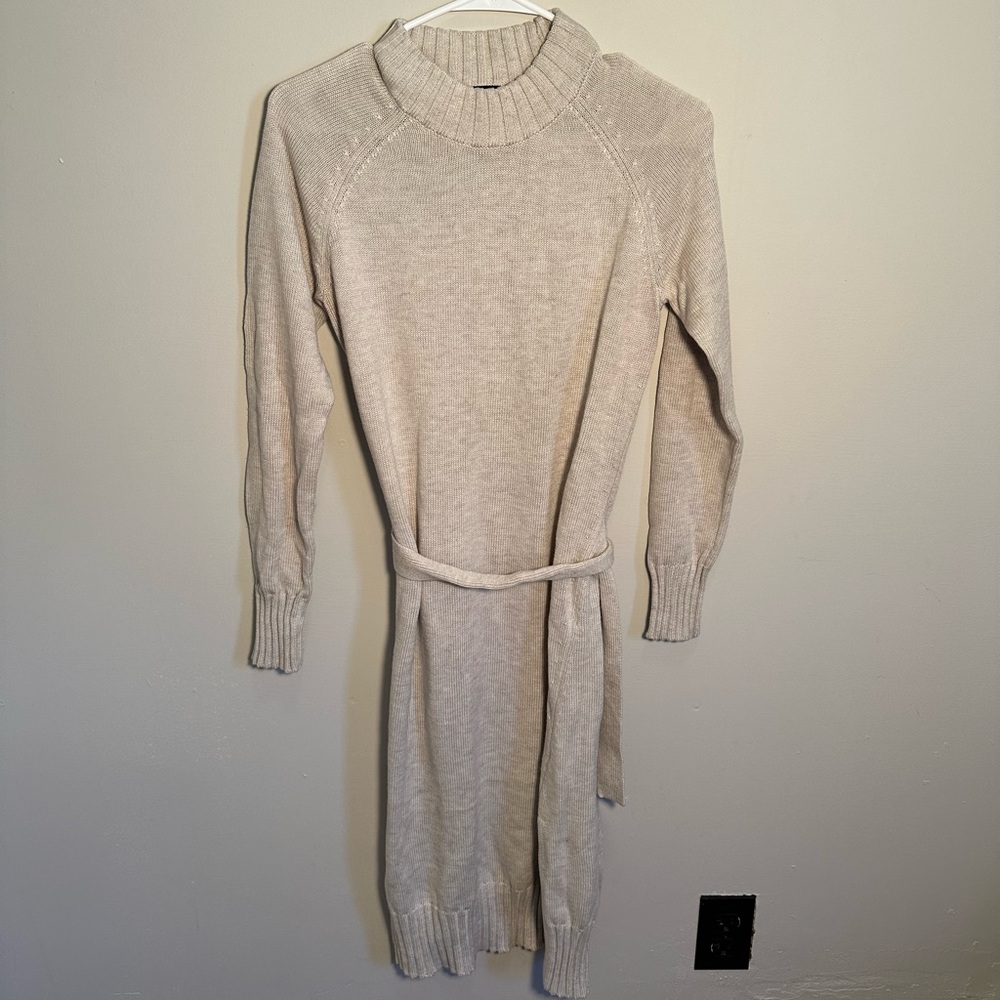 Splendid Mock Neck Cotton-Blend Sweater Dress